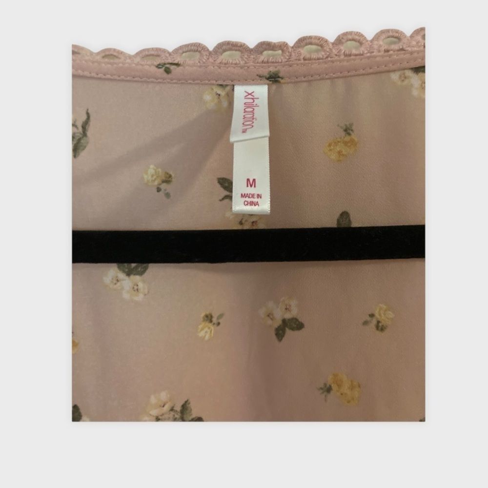 Rose Pink Floral Boho Cropped Kimono - Picture 2 of 4